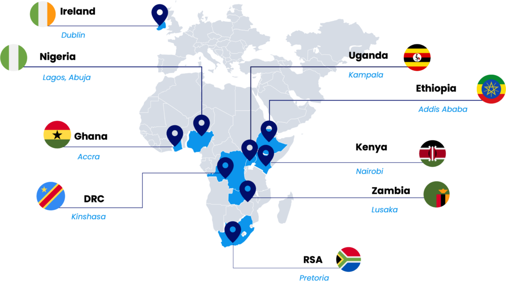 locations with Kampala and Addis Ababa